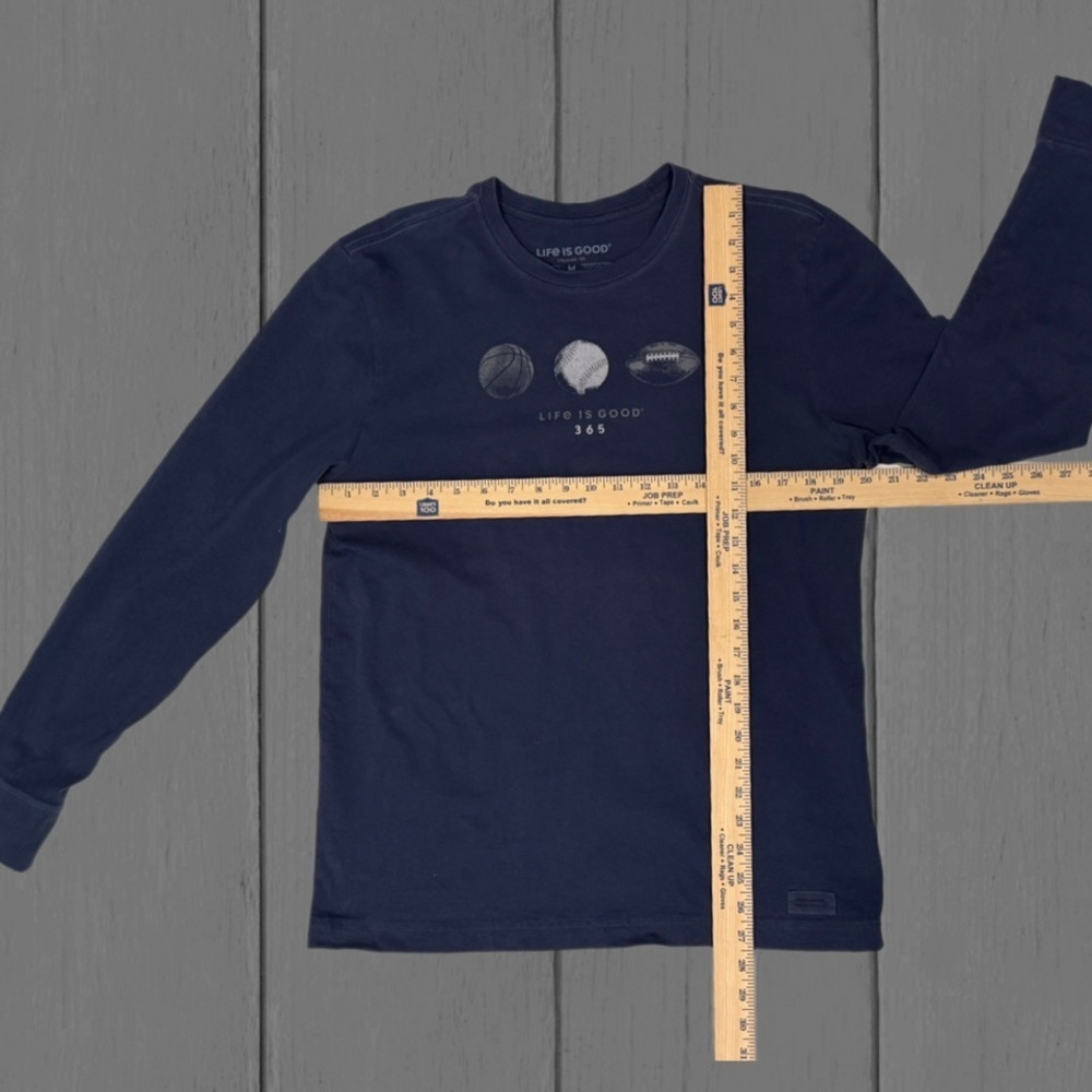 Life Is Good Long Sleeve Graphic Tee | Size M | Sports Theme 365 Shirt - Picture 5 of 8